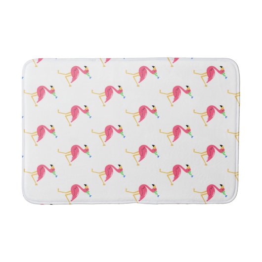 Flamingo Bathroom Mat Badematte (Vorderseite)
