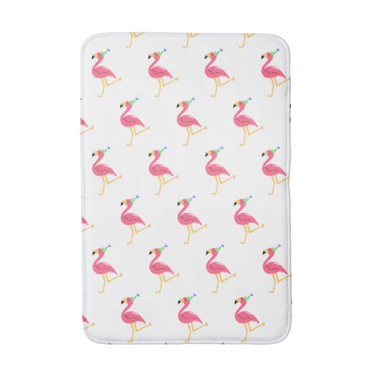 Flamingo Bathroom Mat Badematte (Vorderseite Vertikal)