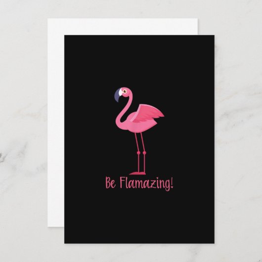 Flamingo Be Flamazing Einladung (Vorne/Hinten)