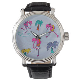 Flamingo Beach Armbanduhr