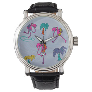 Flamingo Beach Armbanduhr