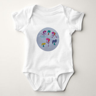 Flamingo Beach Baby Bodysuit Baby Strampler