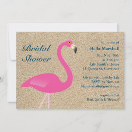 Flamingo Beach Bridal Dusche Einladung