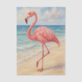 Flamingo Beach Decoupage Tissue Paper Seidenpapier (Vorderseite)