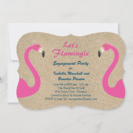 Flamingo Beach Engagement Party Einladung