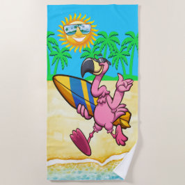 Flamingo Beach Handtuch surfen