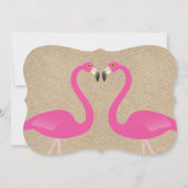 Flamingo Beach Hochzeitseinladung Einladung (Rückseite)