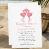 Flamingo Beach Invite for Couples Bridal Shower Einladung