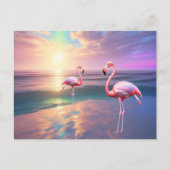 Flamingo Beach Postkarte (Vorderseite)
