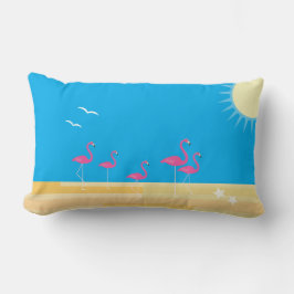 Flamingo Beach Szene Lendenkissen
