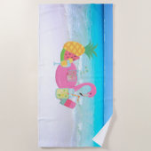 Flamingo Beach Towel Strandtuch (Vorderseite)