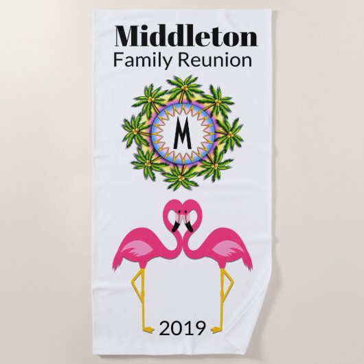Flamingo Beach Towel Strandtuch (Vorderseite)