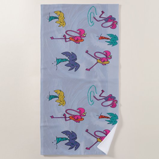 Flamingo Beach Towel Strandtuch (Vorderseite)