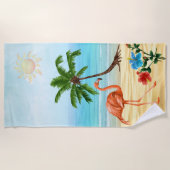 Flamingo Beach Towel Strandtuch (Vorderseite)