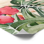 Flamingo Beach Tropical 40 Willkommensplakat Poster (Ecke)