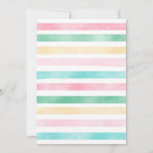 Flamingo Beach Tropical Engagement Party Einladung (Rückseite)