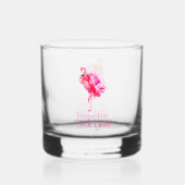 Flamingo Beach Wedding Bridesmaid Flock Yeah Whiskyglas (Vorderseite)