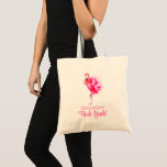 Flamingo Beach Wedding Bridesmaids Flock Yeah Tragetasche<br><div class="desc">Custom Flamingo Beach Wedding Flock Yeah Brautjungfrau Gefallen Tasche für das Brautparty. Benutzerdefinierte Textfelder für die Namen Ihrer Brautmädchen. Begleichen Sie sie mit speziellen Geschenken, die sich auf Ihre besondere tropische Hochzeitsdestination an der Küste beziehen. Holen Sie sich je eine für die Braut, Brautmutter, Brautmädchen, Blume Mädchen und mehr! Eine...</div>