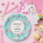 Flamingo Beach Wedding Pappteller (Party)