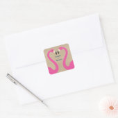 Flamingo Beach Wedding Sticker (Umschlag)