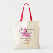 Flamingo Beauty Bible Verse Tragetasche (Vorne)