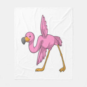 Flamingo bei der Yoga Stretching-Übung Fleecedecke