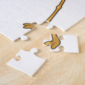 Flamingo bei der Yoga Stretching-Übung Puzzle (Seite)