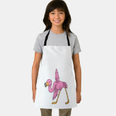 Flamingo bei der Yoga Stretching-Übung Schürze (Insitu)