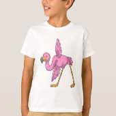 Flamingo bei der Yoga Stretching-Übung T-Shirt (Vorderseite)