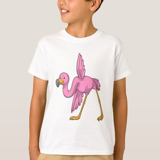 Flamingo bei der Yoga Stretching-Übung T-Shirt (Vorderseite)