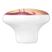 Flamingo bei Sunset Keramikknauf (Seitenansicht)