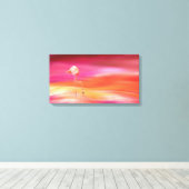 Flamingo bei Sunset Leinwanddruck (Insitu (Holzboden))