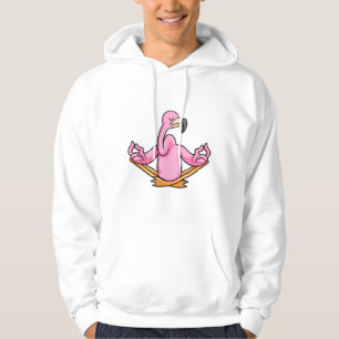 Flamingo bei Yoga in Cross-Bid Hoodie