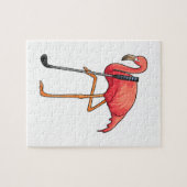 Flamingo beim Golf mit Golf Club Puzzle (Horizontal)