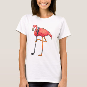 Flamingo beim Golf mit Golf Club T-Shirt