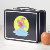 Flamingo beim Surfen im Wasser Metall Brotdose (Beispiel)