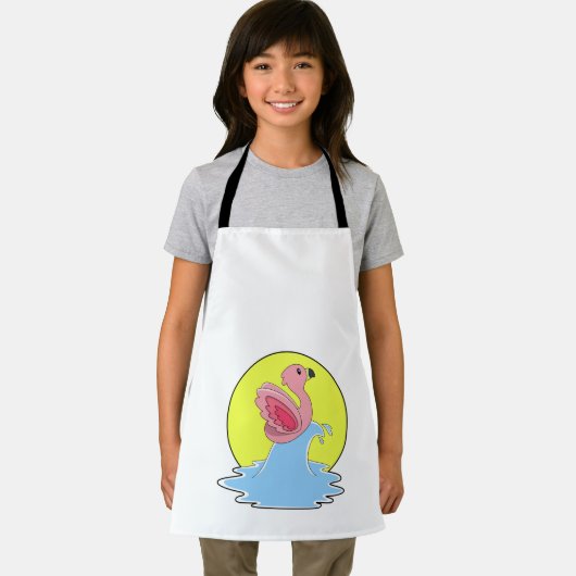 Flamingo beim Surfen im Wasser Schürze (Insitu)