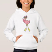 Flamingo beim Tauchen mit Schnorchel Hoodie (Vorderseite)