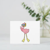 Flamingo beim Tauchen mit Schnorchel Postkarte (Stehend Vorderseite)