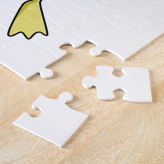 Flamingo beim Tauchen mit Schnorchel Puzzle (Seite)