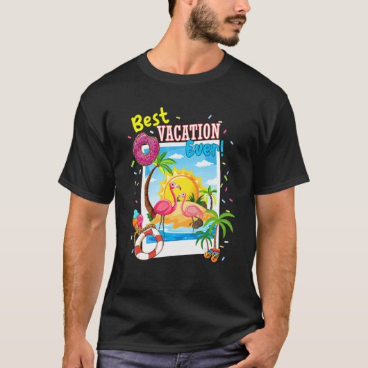 Flamingo Best Vacation Ever Family Vacation 2022 B T-Shirt (Vorderseite)