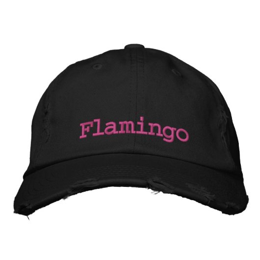 Flamingo Bestickte Baseballkappe (Vorderseite)