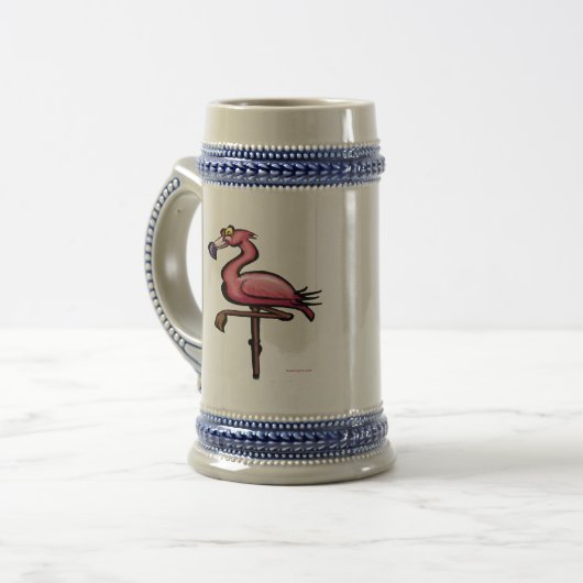 Flamingo Bierglas (Vorderseite Links)