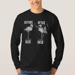 Flamingo Biertrinken Für Frauen Männer Vogel Tier T-Shirt