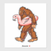 Flamingo Bigfoot Aufkleber (Blatt)