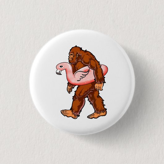 Flamingo Bigfoot Button (Vorderseite)