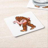 Flamingo Bigfoot Rechteckiger Pappuntersetzer (angewinkelt)