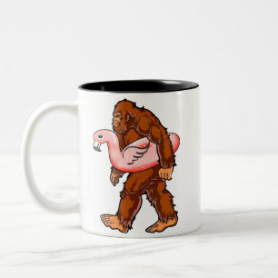 Flamingo Bigfoot Zweifarbige Tasse