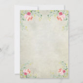 Flamingo Bindung der Knoten elopierend Einladung (Rückseite)