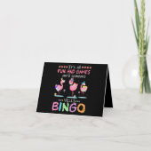 Flamingo| Bingo Funny Dankeskarte (Vorderseite)